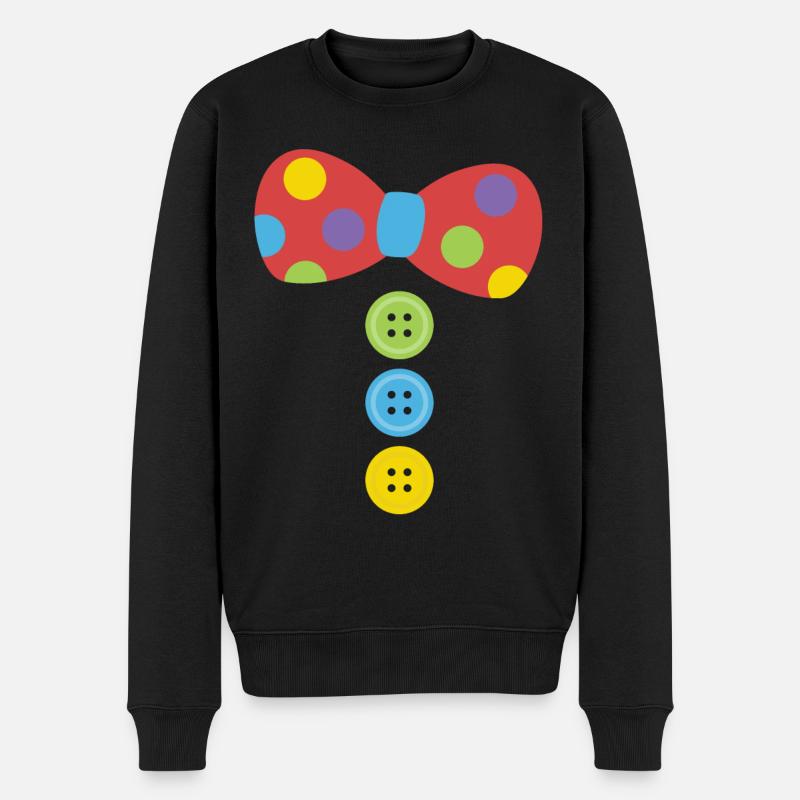 Clown Kostüm Karneval Fasching - Männer Premium Bio Pullover - Schwarz