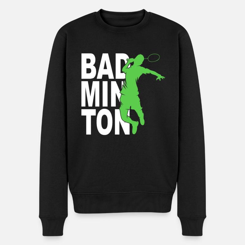 Badminton - Männer Premium Bio Pullover - Schwarz