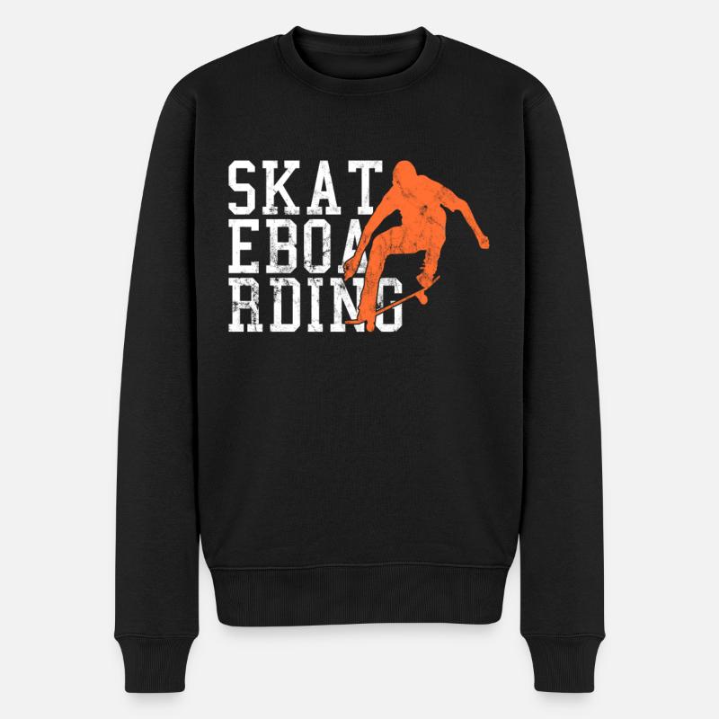 Skateboarding - Männer Premium Bio Pullover - Schwarz