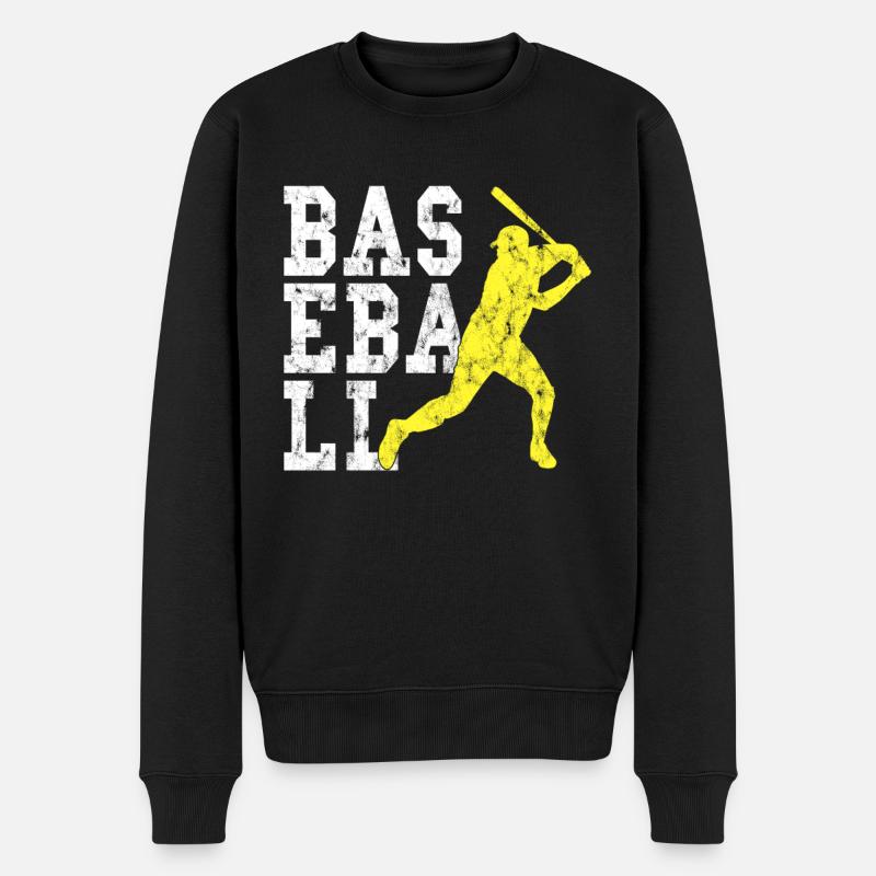 Base-ball - Pull Premium bio Homme - noir