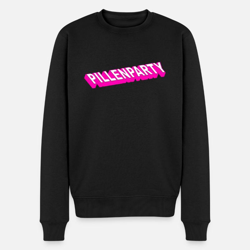Technoparty - Männer Premium Bio Pullover - Schwarz