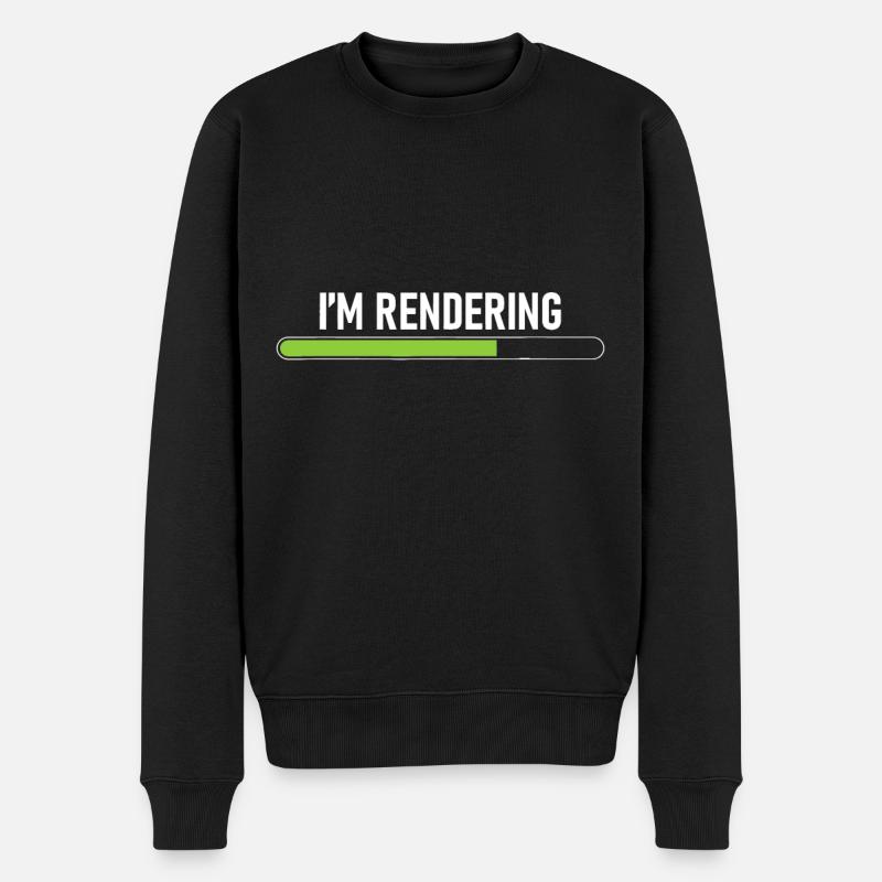 Ich rendere - Video Editor Editing Filmemacher Vid - Männer Premium Bio Pullover - Schwarz