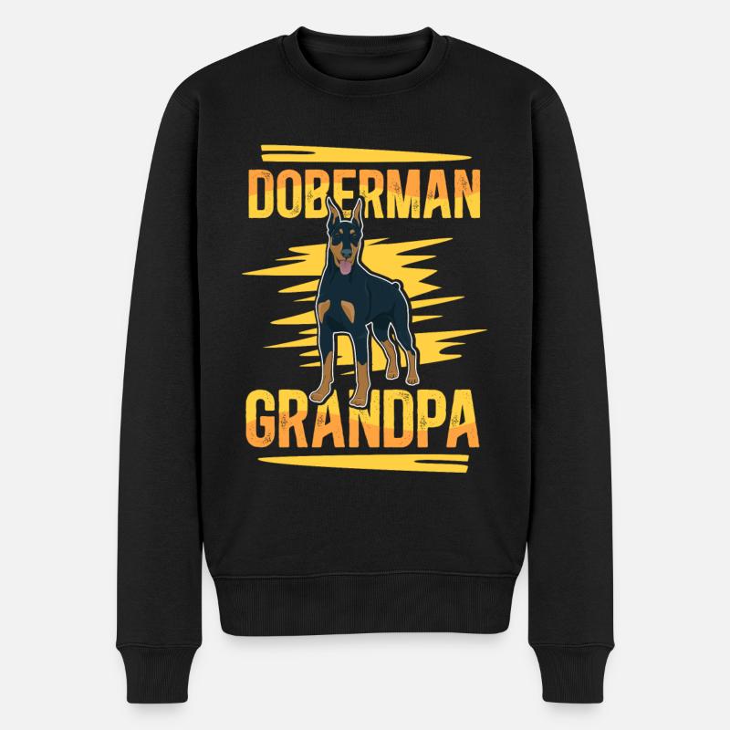 Doberman Grandpa Dog Owner Cadeau - Pull Premium bio Homme - noir