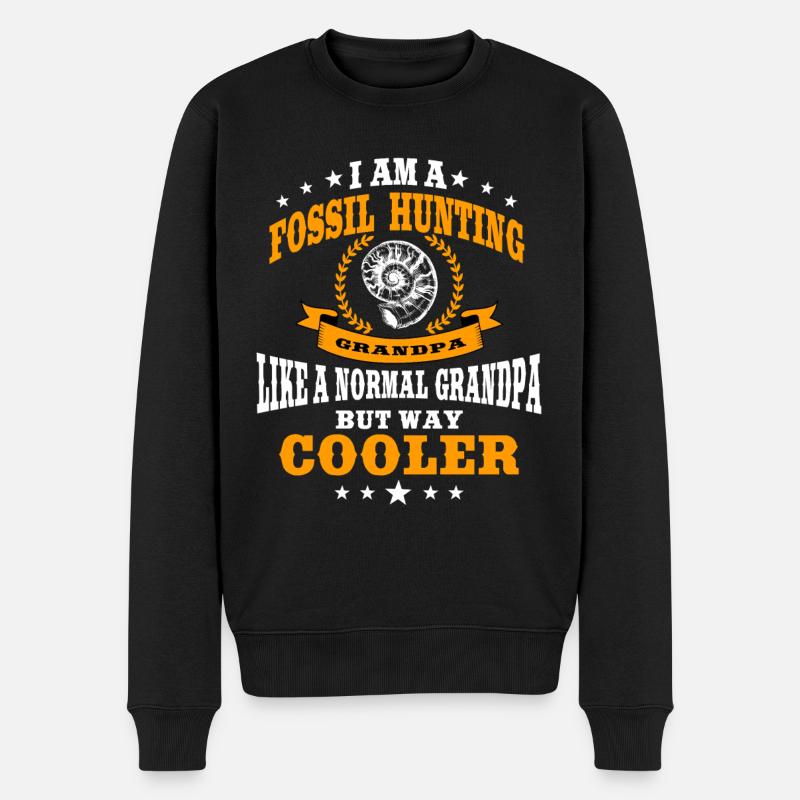 Fossilienjagd Opa - Männer Premium Bio Pullover - Schwarz