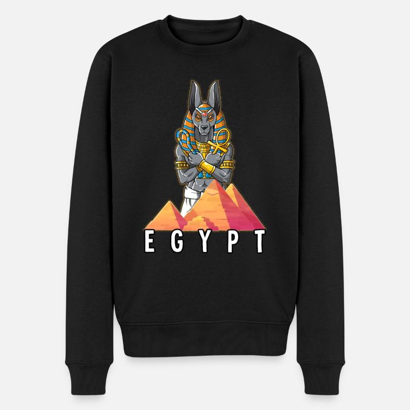 Ägypten Anubis Pharao - Männer Premium Bio Pullover - Schwarz