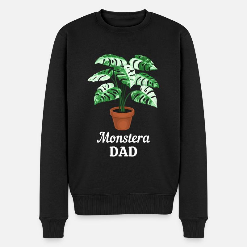 Papa de Monstera - Pull Premium bio Homme - noir