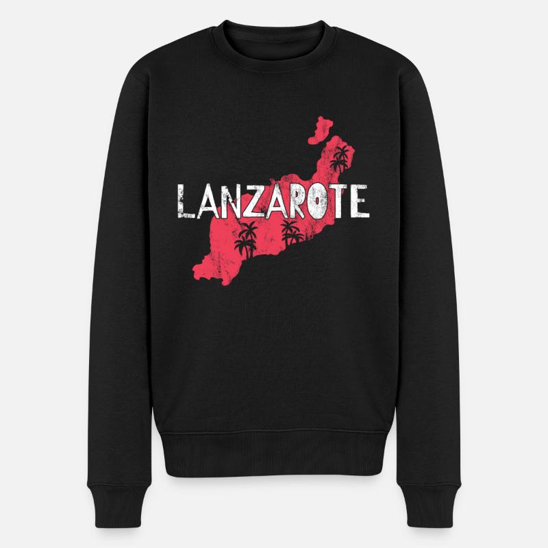 Lanzarote - Männer Premium Bio Pullover - Schwarz