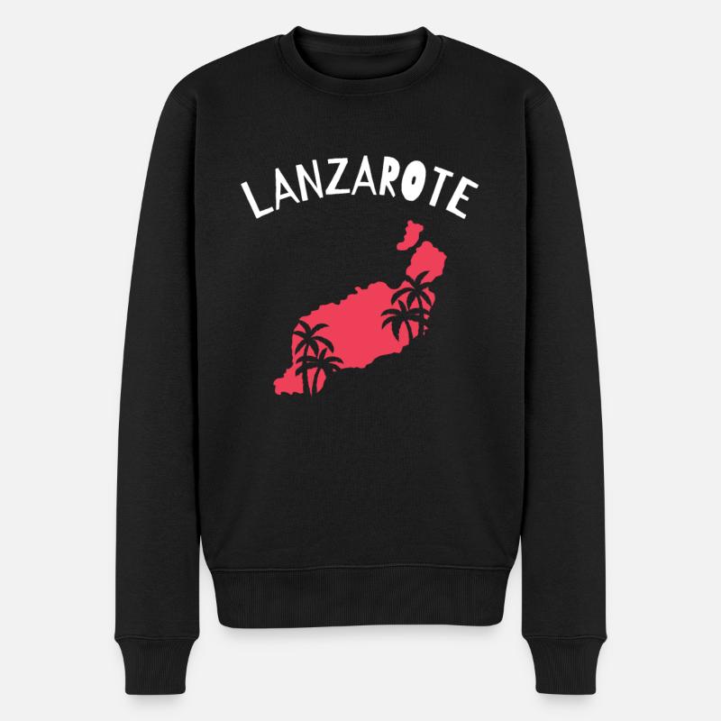 Lanzarote - Männer Premium Bio Pullover - Schwarz