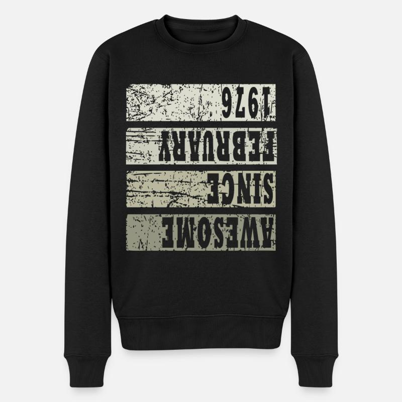 1976 En février Millésime - Pull Premium bio Homme - noir
