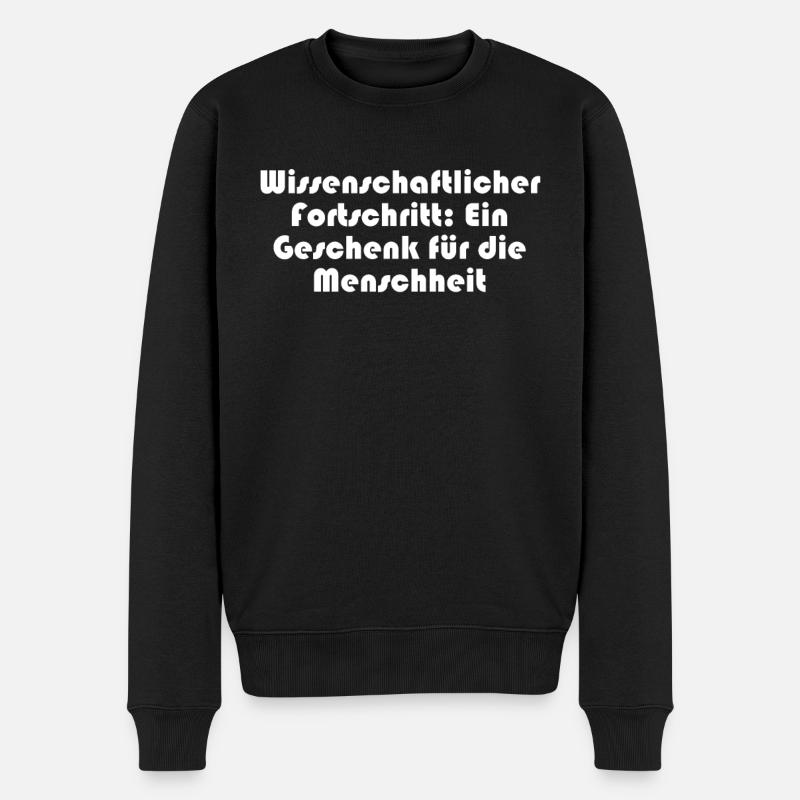 Wissenschaft - Wissenschaftlicher Fortschritt: - Männer Premium Bio Pullover - Schwarz