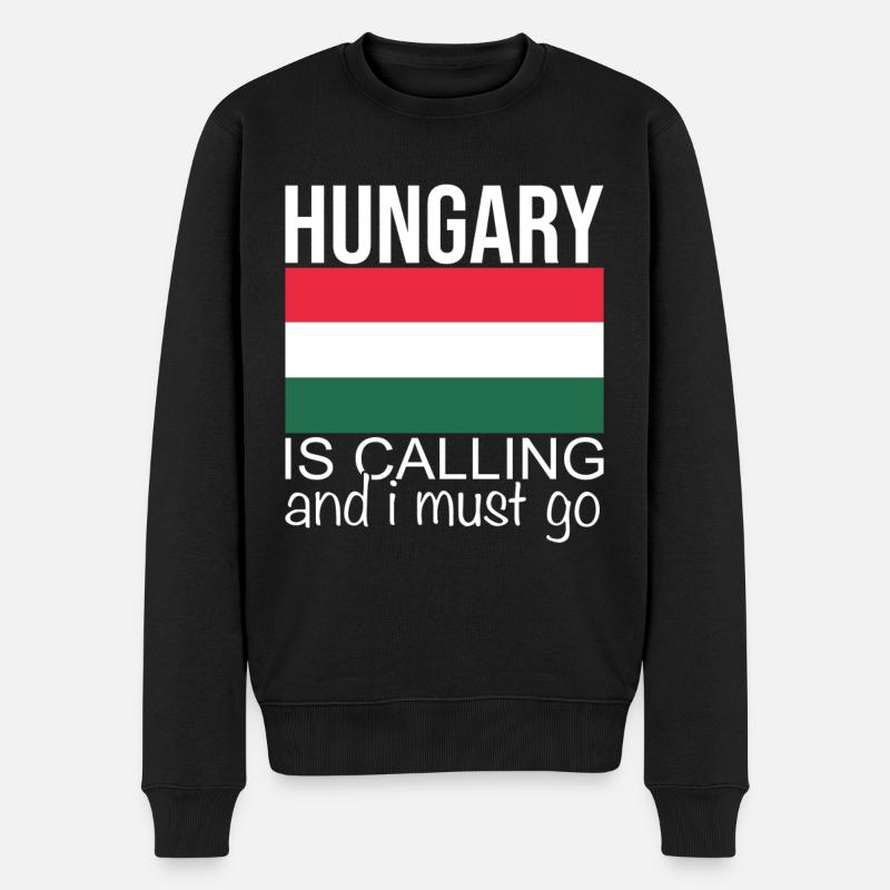 Ungarn Spruch - Männer Premium Bio Pullover - Schwarz