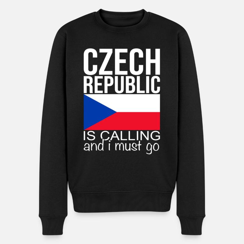 Tschechien - Männer Premium Bio Pullover - Schwarz