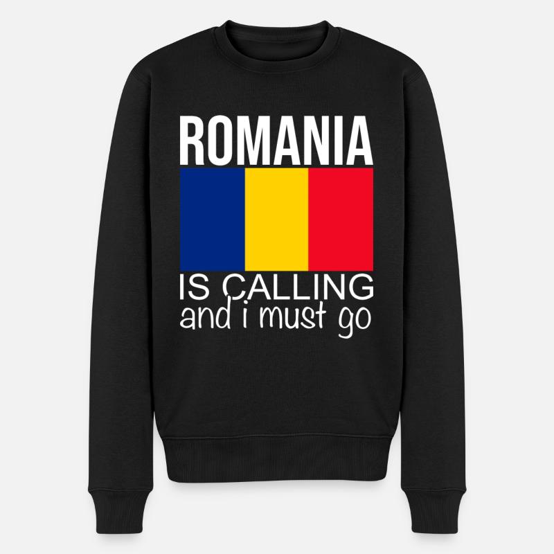 Roumanie Citation - Pull Premium bio Homme - noir