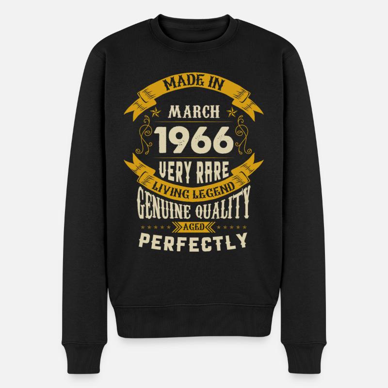 Mars 1966 Millésime anniversaire - Pull Premium bio Homme - noir
