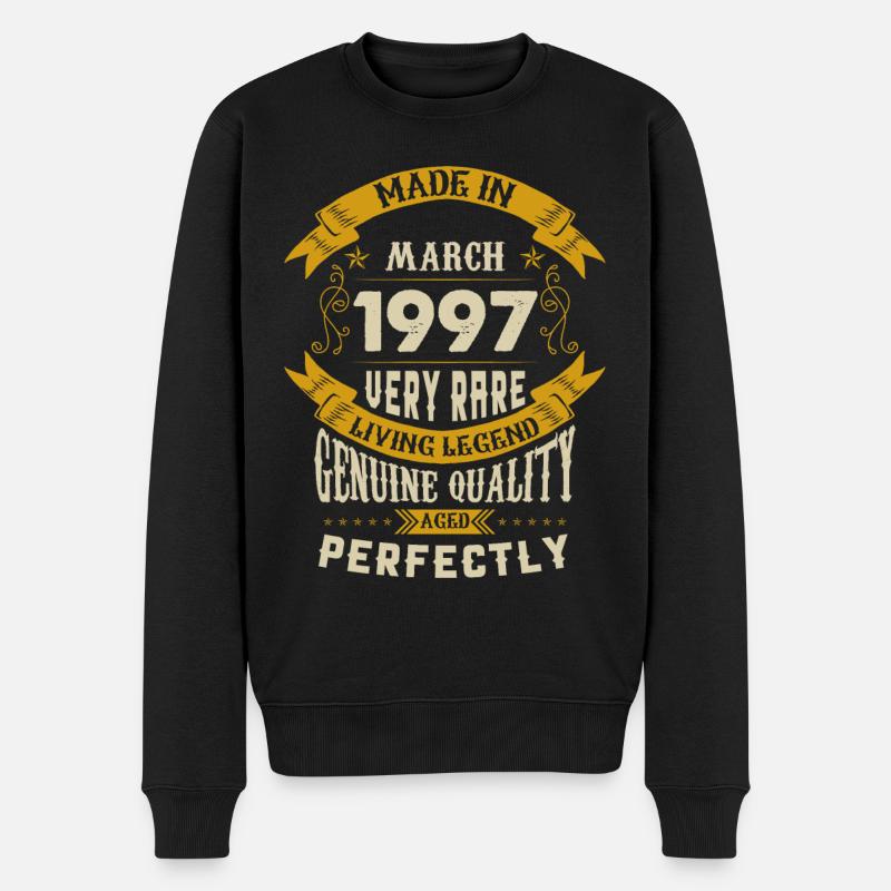 Mars 1997 Millésime anniversaire - Pull Premium bio Homme - noir