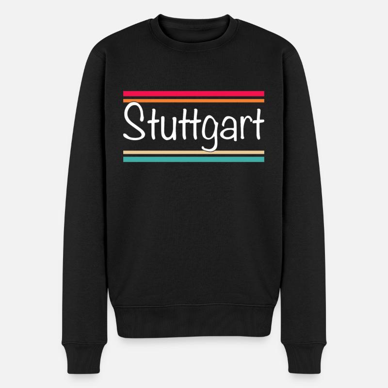 Stuttgart - Männer Premium Bio Pullover - Schwarz
