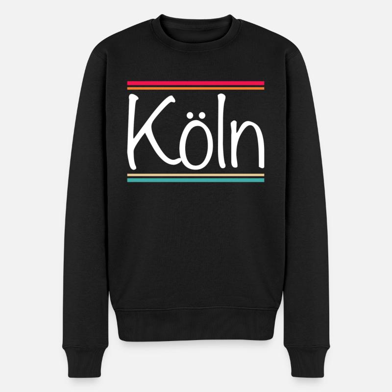 Köln - Männer Premium Bio Pullover - Schwarz