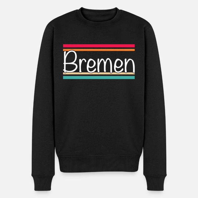 Bremen - Männer Premium Bio Pullover - Schwarz
