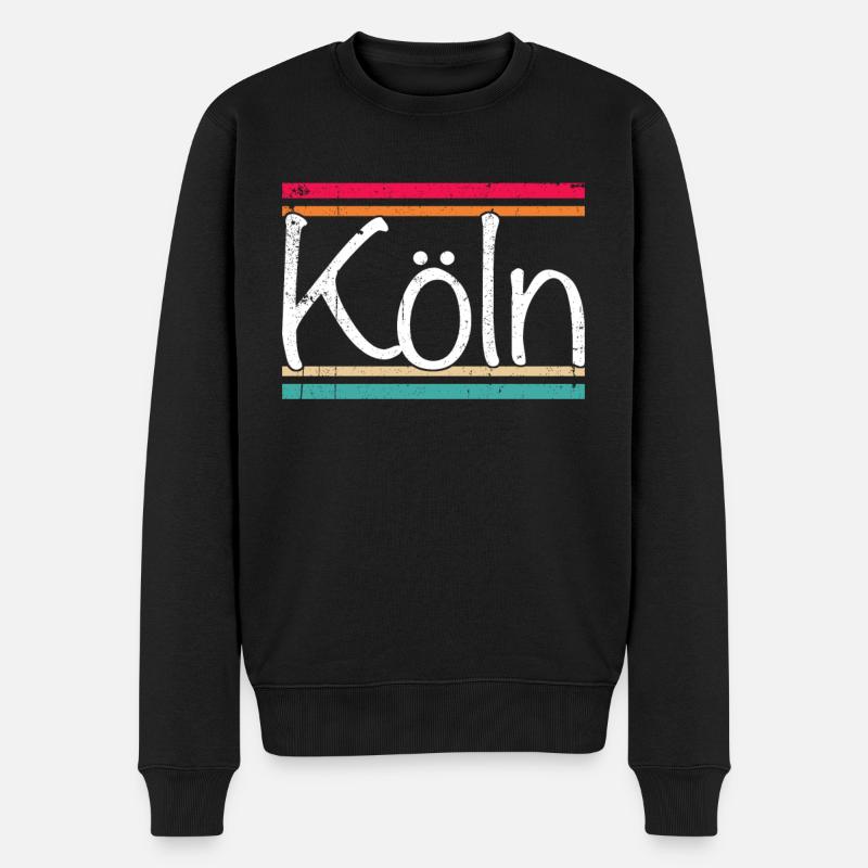 Köln - Männer Premium Bio Pullover - Schwarz