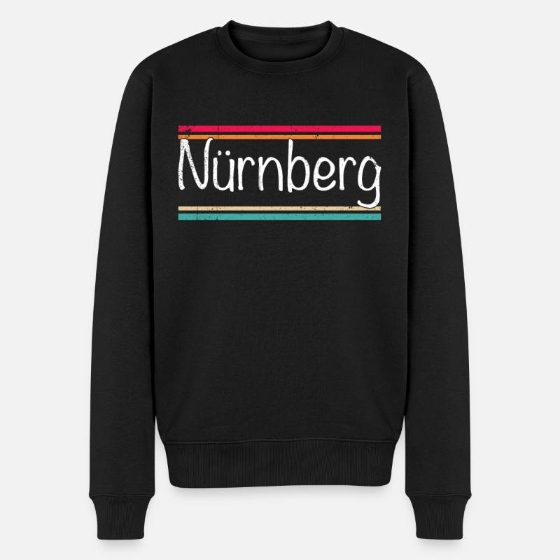 Nürnberg - Männer Premium Bio Pullover - Schwarz
