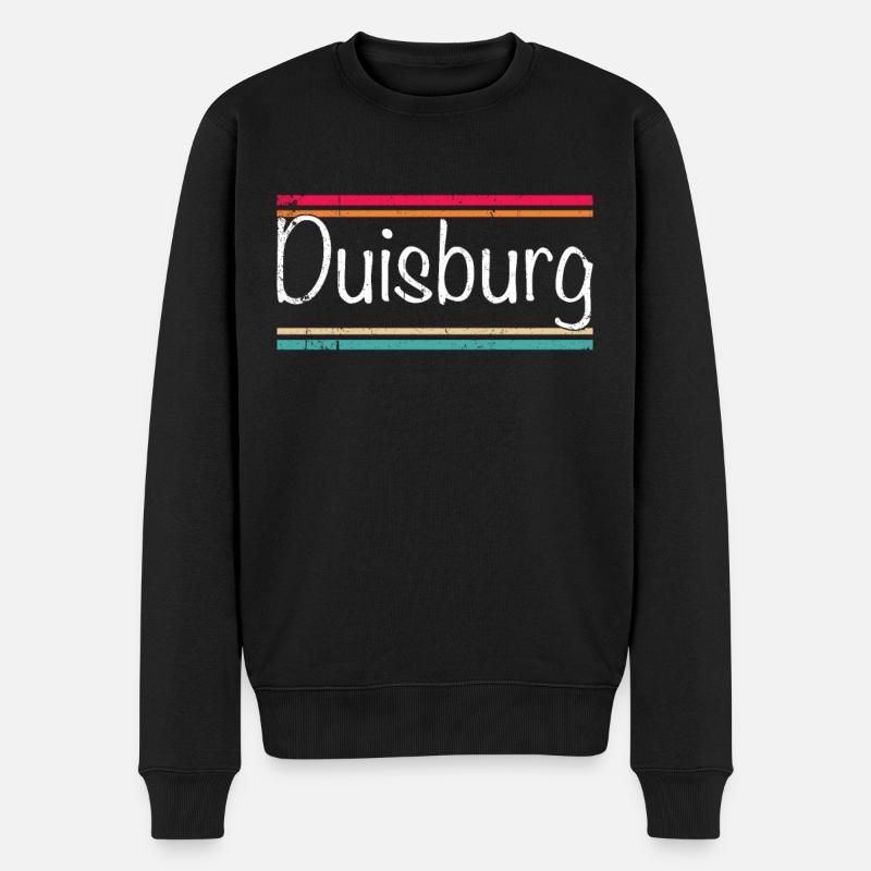 Duisburg - Männer Premium Bio Pullover - Schwarz