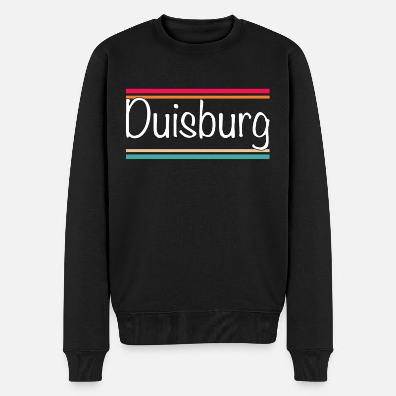 Duisburg - Männer Premium Bio Pullover - Schwarz
