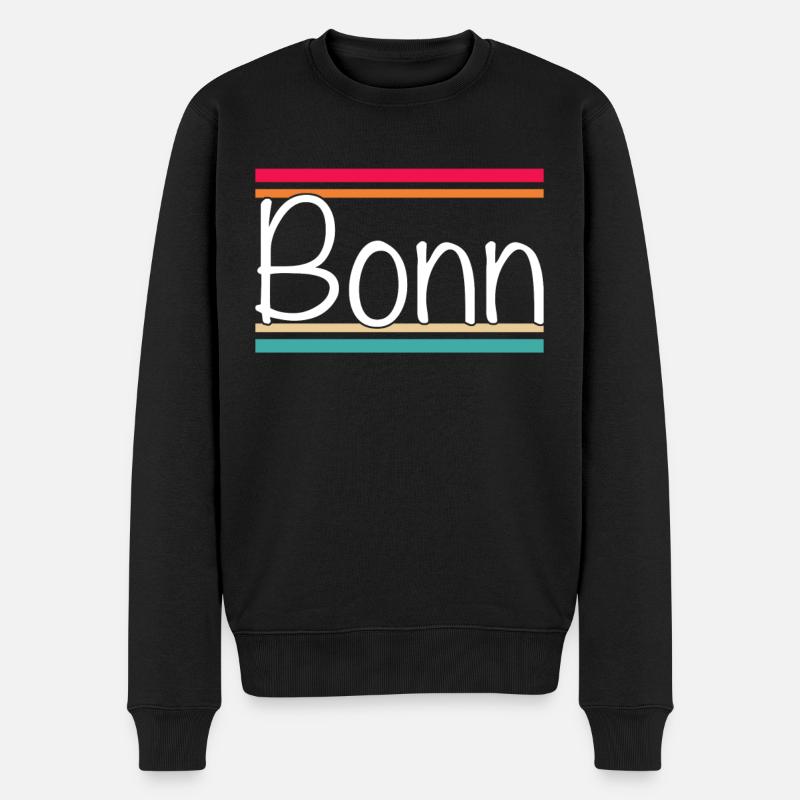 Bonn - Männer Premium Bio Pullover - Schwarz