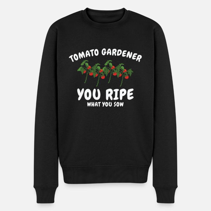 Tomato Gardening Lover Lustiger Gärtner - Männer Premium Bio Pullover - Schwarz