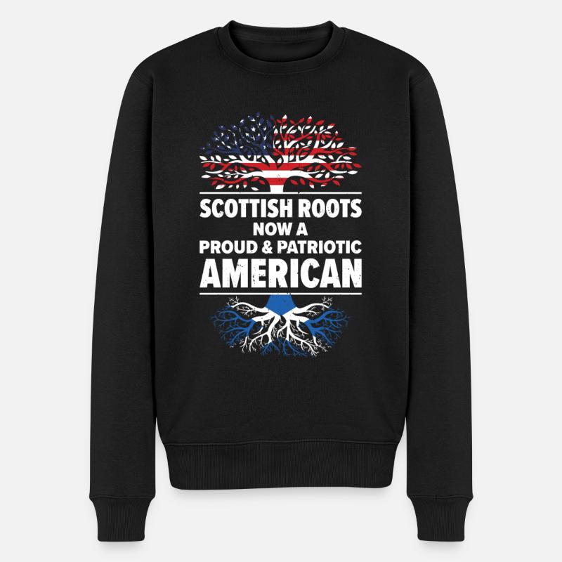 Né écossais Ecosse Etats-Unis - Pull Premium bio Homme - noir