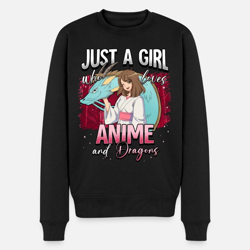 Anime Otaku Weeb - Männer Premium Bio Pullover - Schwarz