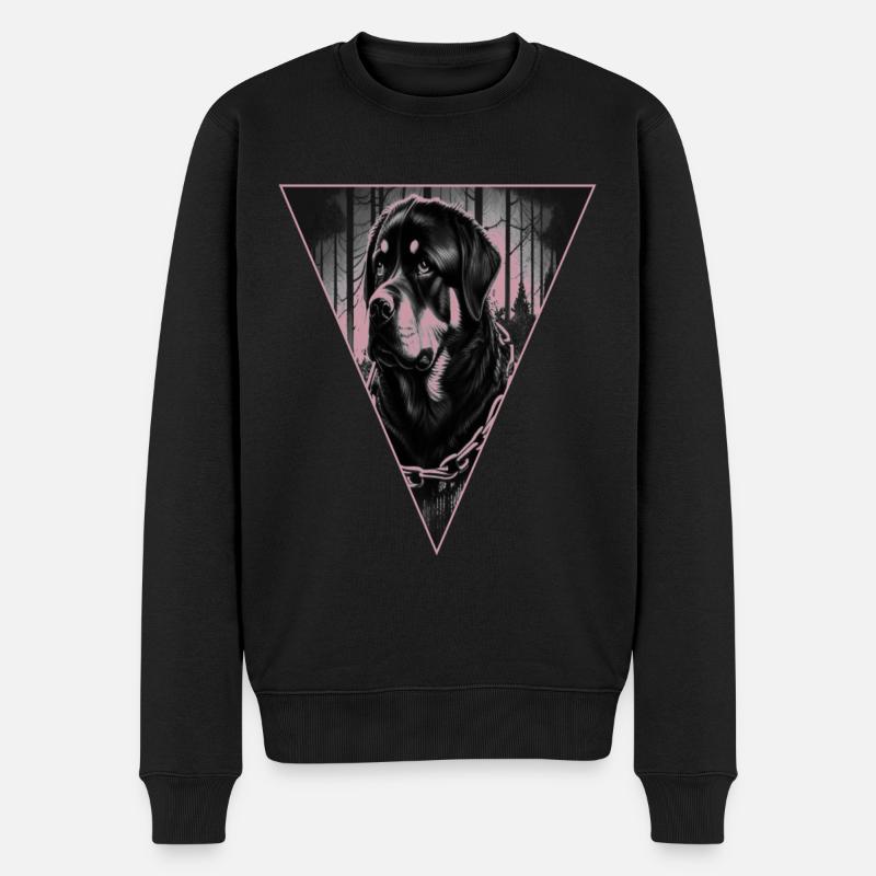 Rottweiler,Hundekopf,Hundesport - Männer Premium Bio Pullover - Schwarz