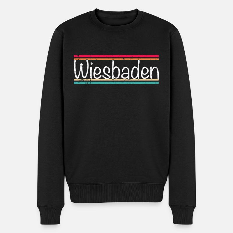 Wiesbaden - Männer Premium Bio Pullover - Schwarz