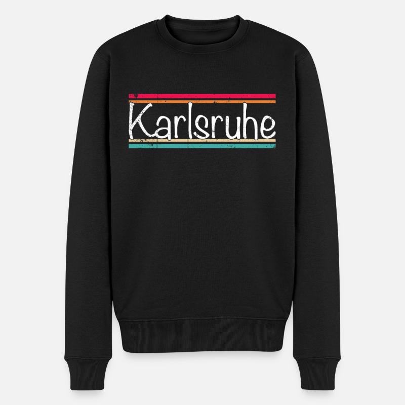Karlsruhe - Männer Premium Bio Pullover - Schwarz
