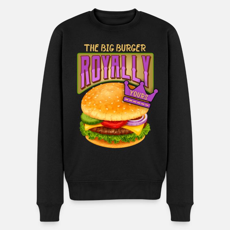 Burger-Cheeseburger Dire Hamburger-Royale - Pull Premium bio Homme - noir