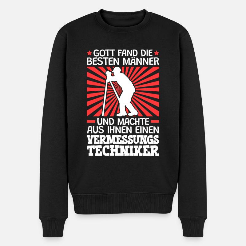Die besten Vermessungstechniker Vermesser - Männer Premium Bio Pullover - Schwarz