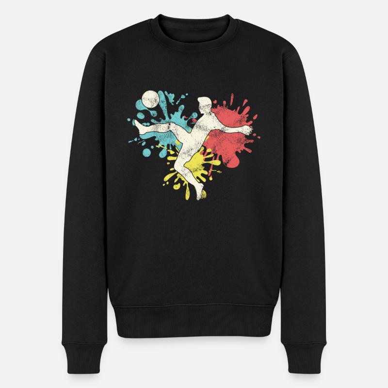 Fußballer - Männer Premium Bio Pullover - Schwarz