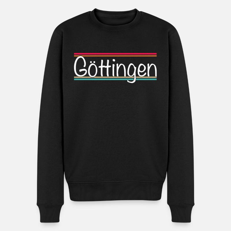 Göttingen - Männer Premium Bio Pullover - Schwarz