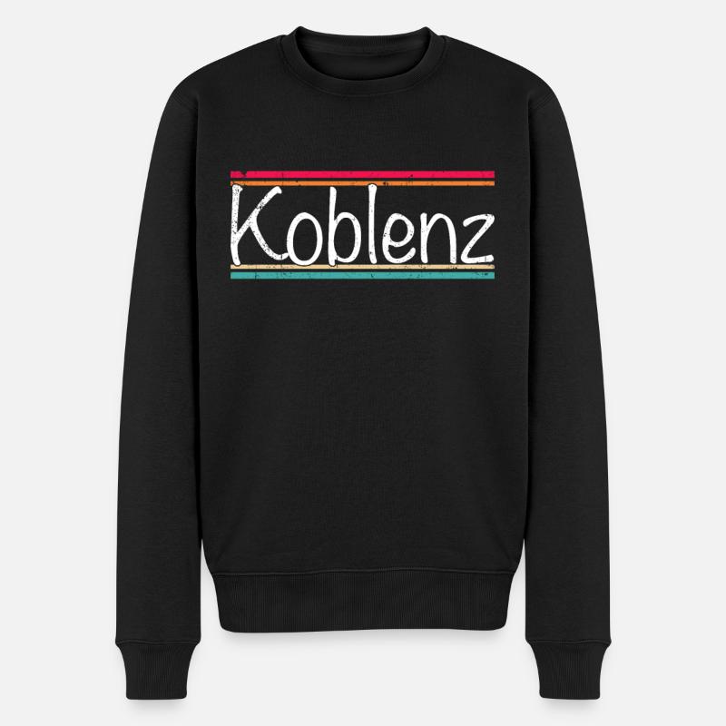 Koblenz - Männer Premium Bio Pullover - Schwarz