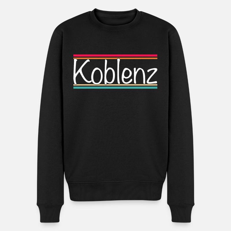 Koblenz - Männer Premium Bio Pullover - Schwarz