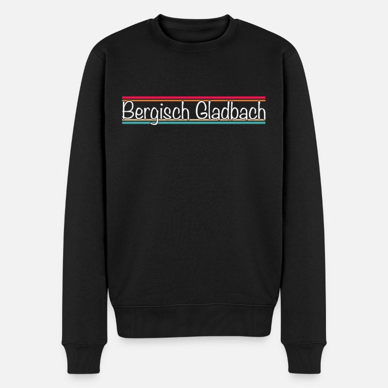 Bergisch - Männer Premium Bio Pullover - Schwarz