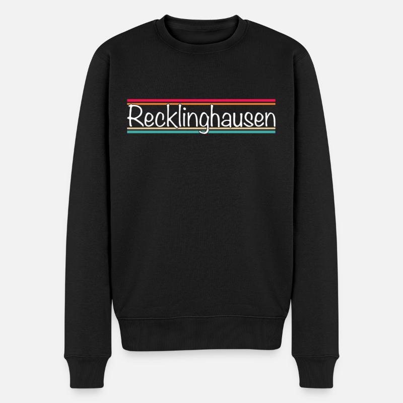 Recklinghausen - Männer Premium Bio Pullover - Schwarz