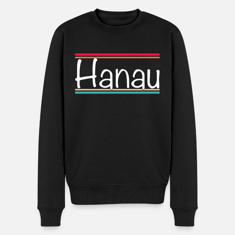 Hanau - Männer Premium Bio Pullover - Schwarz