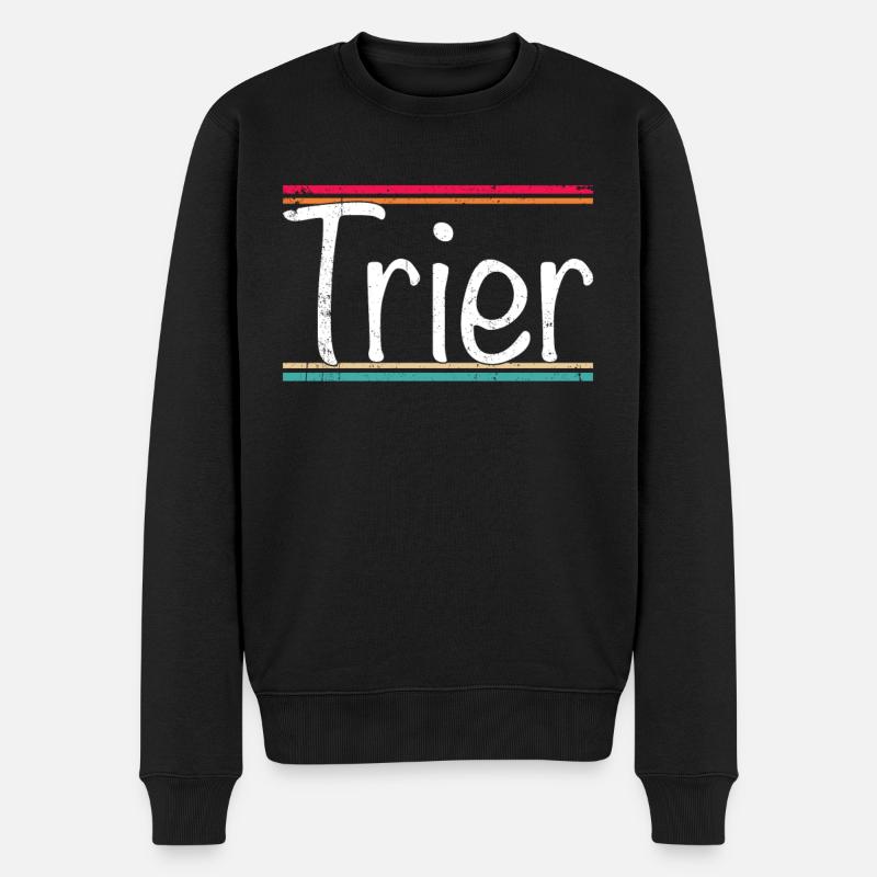 Trier - Männer Premium Bio Pullover - Schwarz