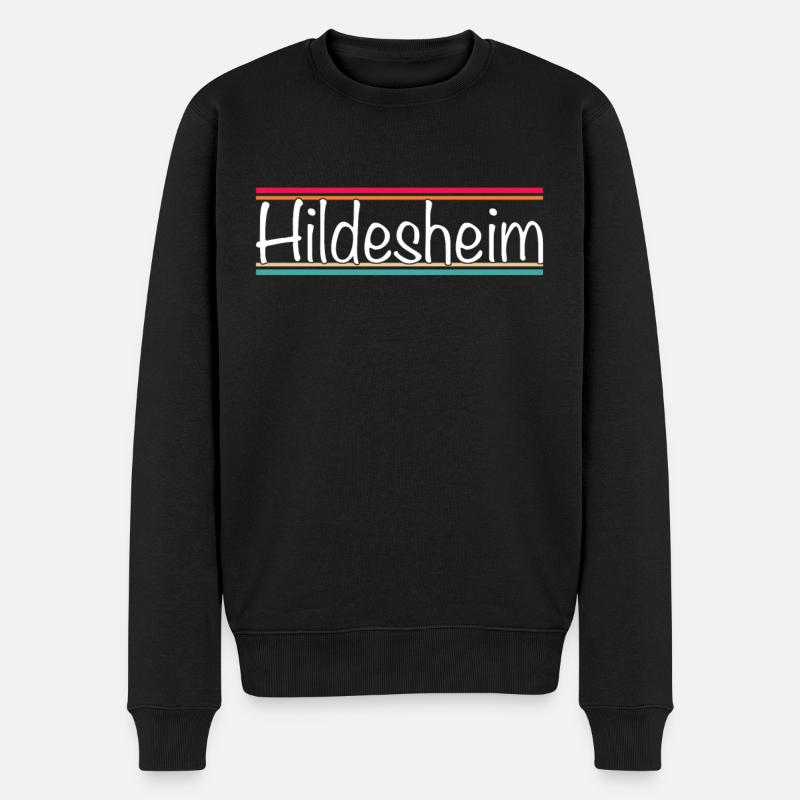 Hildesheim - Männer Premium Bio Pullover - Schwarz