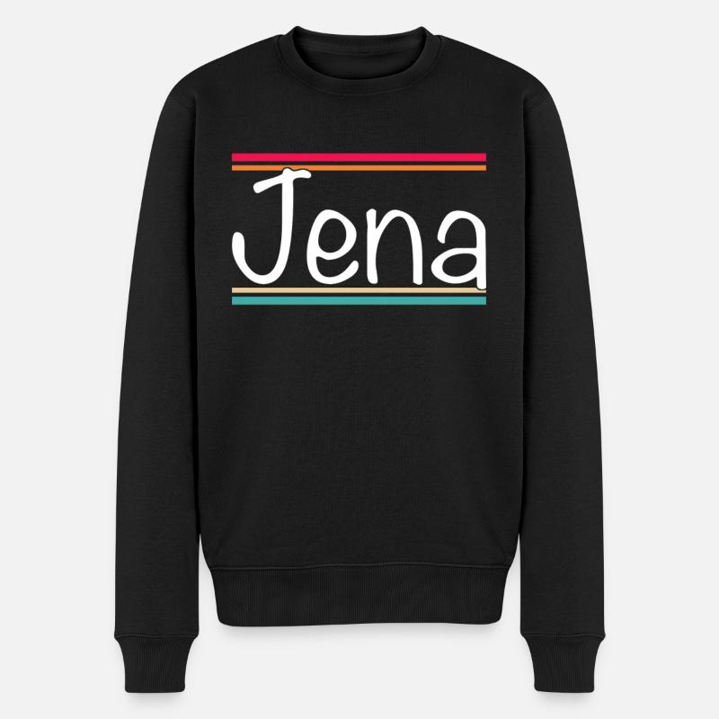 Jena - Männer Premium Bio Pullover - Schwarz
