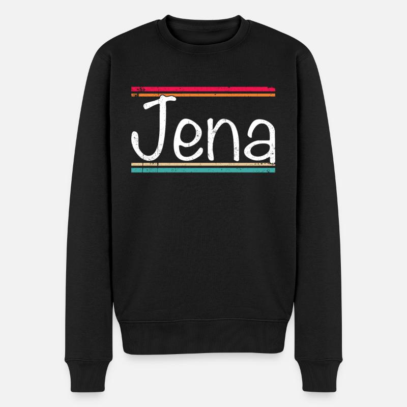 Jena - Männer Premium Bio Pullover - Schwarz