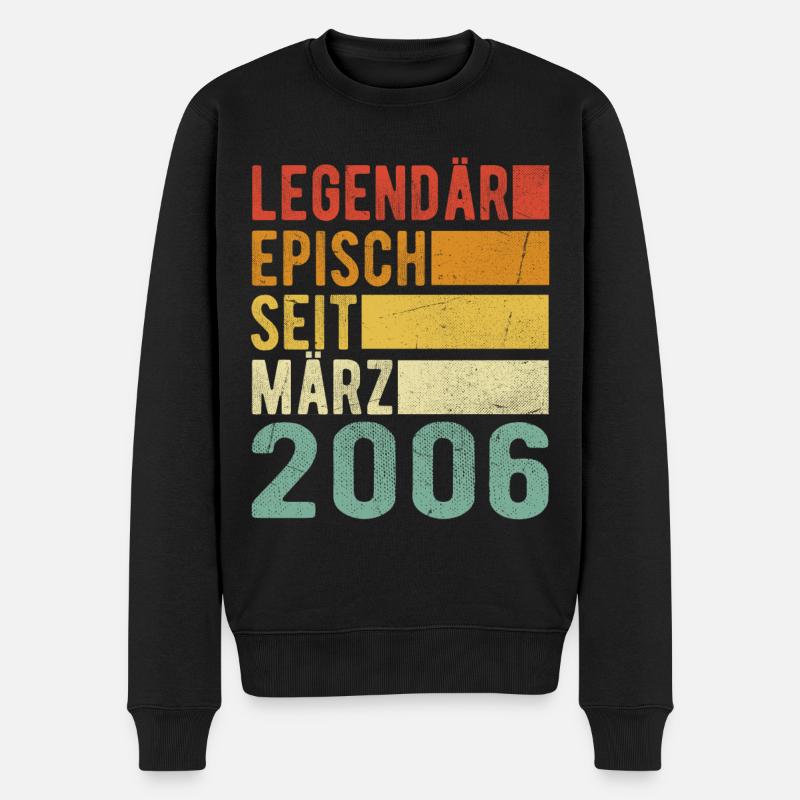 Legendär seit März 2006 - Männer Premium Bio Pullover - Schwarz