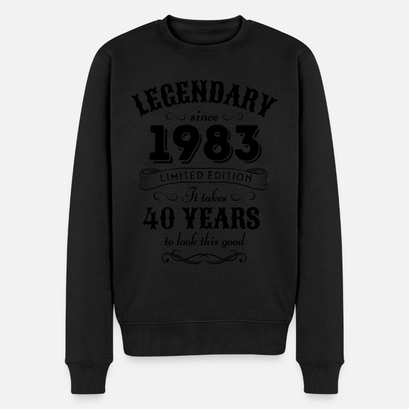 40ème anniversaire millésime 1983 - Pull Premium bio Homme - noir