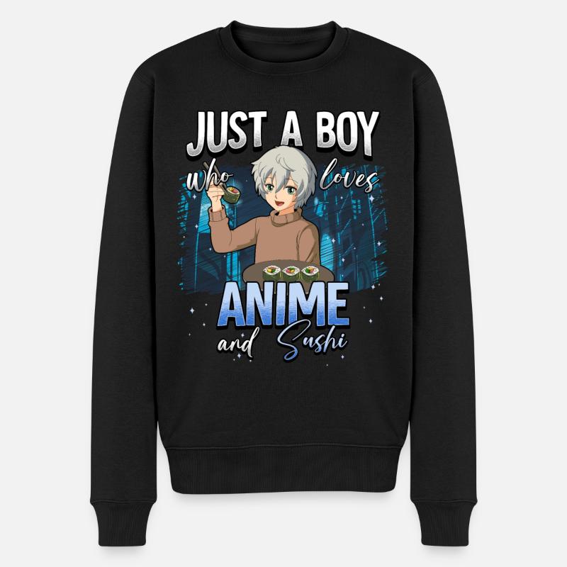 Anime Otaku Weeb - Männer Premium Bio Pullover - Schwarz