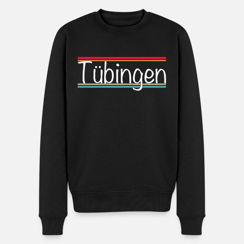 Tübingen - Männer Premium Bio Pullover - Schwarz